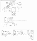 Air Cleaner Blower Housing Exhaust System Diagram and Parts List for 217907-4135-F1  Briggs and Stratton Engine
